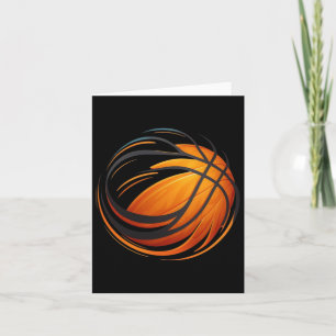 Basketball Ball With Lines Card