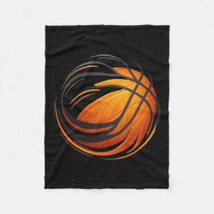 Basketball Ball With Lines Fleece Blanket