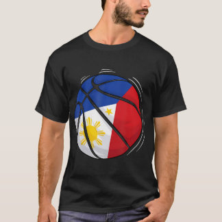 Basketball Ball With The Flag Of Philippines T-Shirt