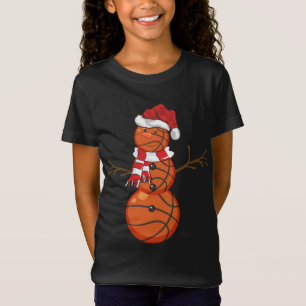 Basketball Ball Xmas Gift Snowman Basketball Chris T-Shirt