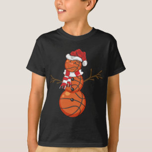 Basketball Ball Xmas Gift Snowman Basketball Chris T-Shirt