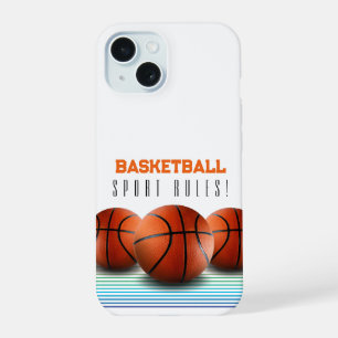 Basketball Balls Sport Rules iPhone 15 Case