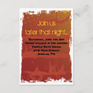 Basketball Bar Mitzvah Party Card