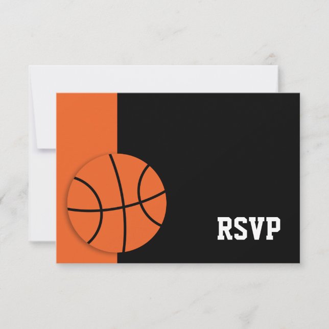 Basketball Bar Mitzvah RSVP Card (Front)