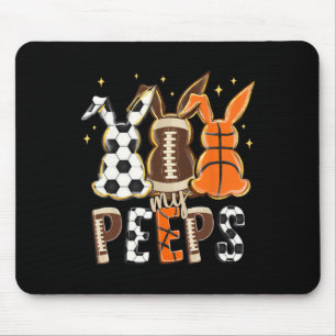 Basketball Baseball Football Sports Easter Bunny R Mouse Pad