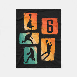 Basketball Basketball 6 6th Old Player Years Joke Fleece Blanket