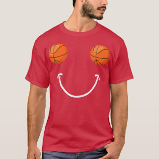 Basketball Basketball Happy Face T-Shirt