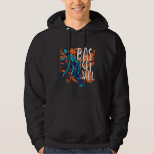 Basketball Basketballer Hoop Throw Basketball Pla Hoodie