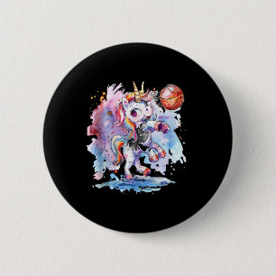 Basketball Bball Player Unicorn Artwork Basketball 6 Cm Round Badge