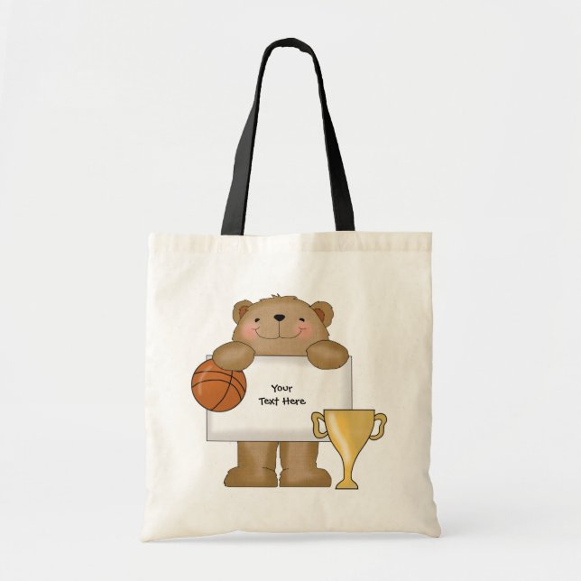 Basketball Bear Bulletin (customisable) Tote Bag (Front)