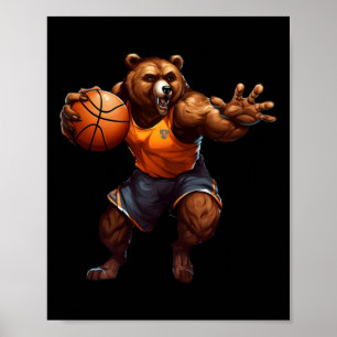 Basketball Bear Poster