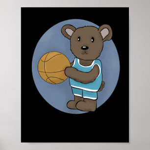 Basketball Bear Poster