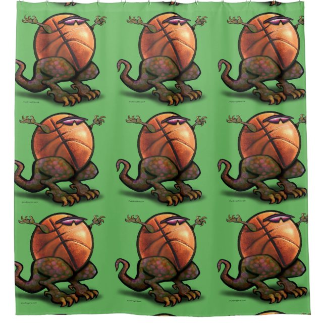Basketball Beast Shower Curtain (Front)