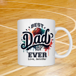 Basketball Best Dad Father's Day Personalised Coffee Mug