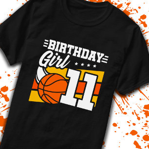 Basketball Birthday 11 Year Old Girl 11th Birthday T-Shirt