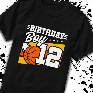 Basketball Birthday 12 Year Old Boy 12th Birthday T-Shirt