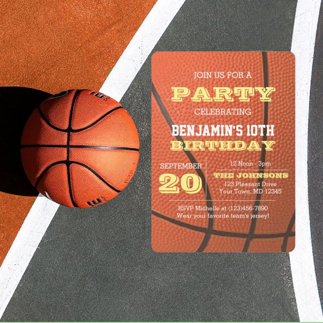 Basketball Birthday All Occasion Invitation (Creator Uploaded)