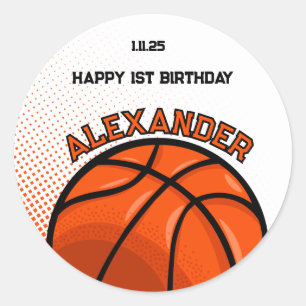 Basketball Birthday Bash Sticker