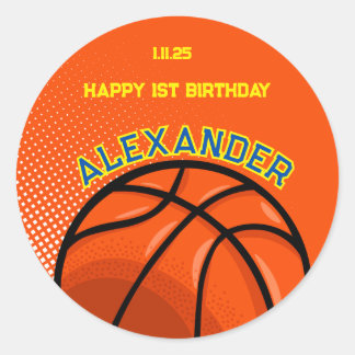 Basketball Birthday Bash Sticker