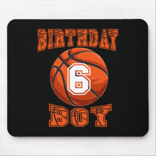 Basketball - Birthday Boy 6 Year Old 6th Birthday  Mouse Pad