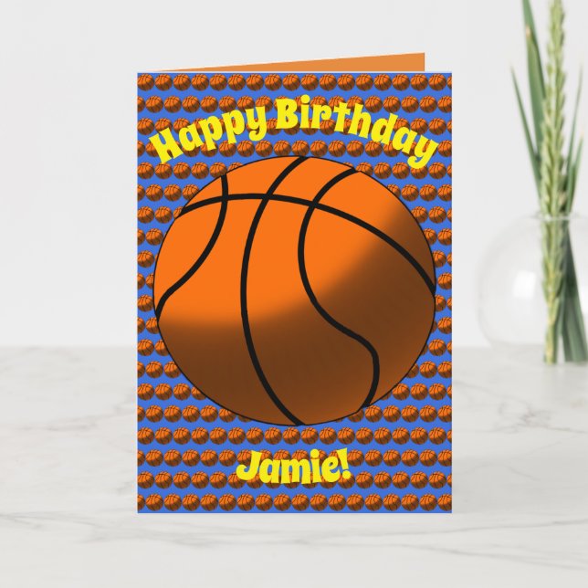 Basketball Birthday Card (Front)