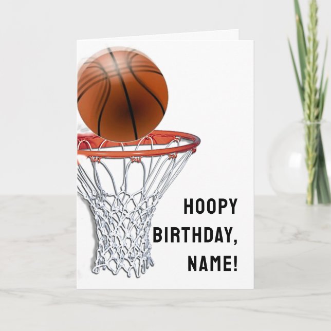 Basketball Birthday Card (Front)