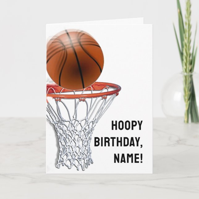 Basketball Birthday Card (Front)