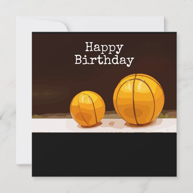 Basketball birthday  card (Front)
