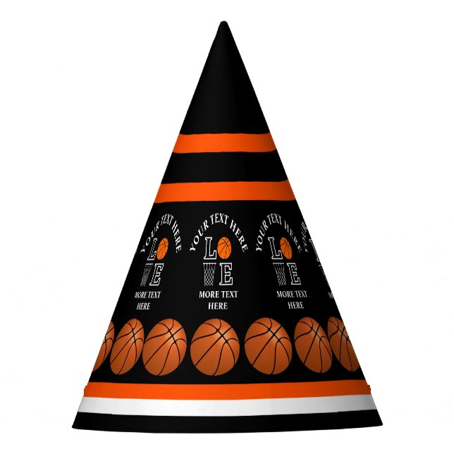 Basketball Birthday Gift, Basketball Girl Player Party Hat (Front)
