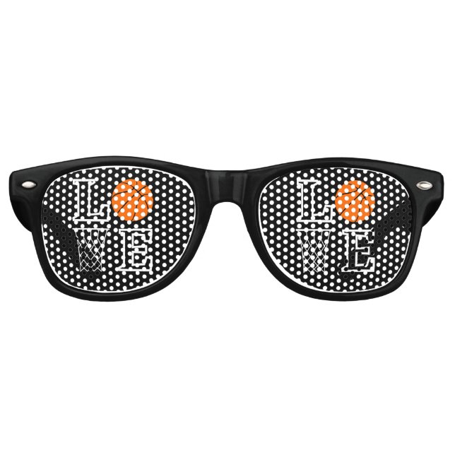 Basketball Birthday Gift, Basketball Girl Player Retro Sunglasses (Front)