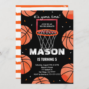 basketball Birthday Invitation