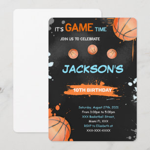Basketball Birthday Invitation