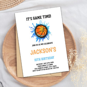 Basketball Birthday Invitation