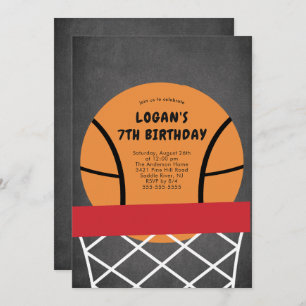 Basketball Birthday Invitation