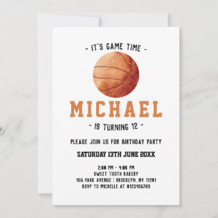 Basketball Birthday Invitation