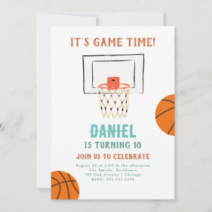 Basketball Birthday Invitation