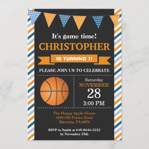 Basketball Birthday Invitation 1st Birthday Party