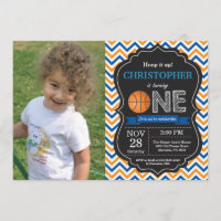 Basketball Birthday Invitation 1st Birthday Party