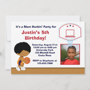 Basketball Birthday Party Invitation