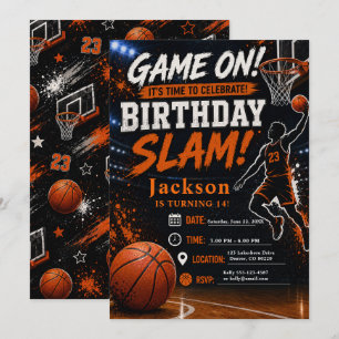 Basketball Birthday Party Invitation