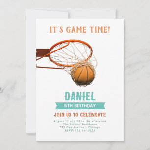 Basketball Birthday Party Invitation