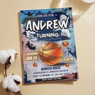 Basketball Birthday Party Invitation
