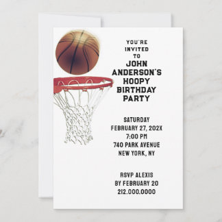 Basketball Birthday Party Invitations