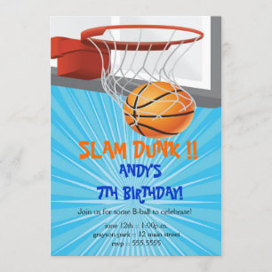 Basketball Birthday Party Invitations
