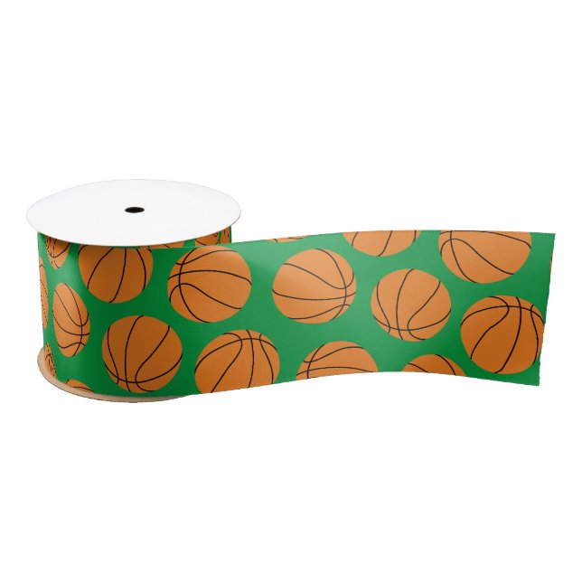 Basketball Birthday Party Satin Ribbon (Spool)