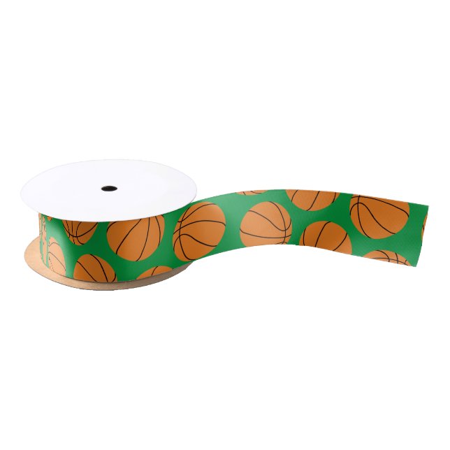 Basketball Birthday Party Satin Ribbon (Spool)