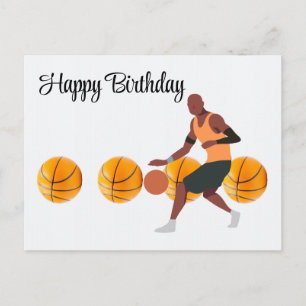 Basketball Birthday Postcard for Player