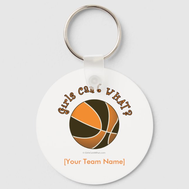 Basketball - Black/Orange Key Ring (Front)