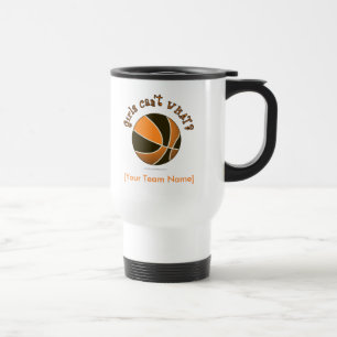 Basketball - Black/Orange Travel Mug