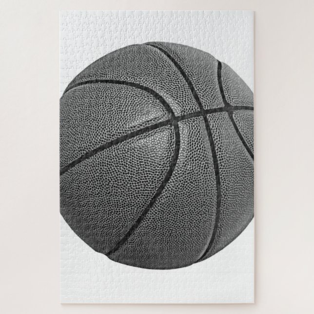 Basketball Black & White Jigsaw Puzzle (Vertical)